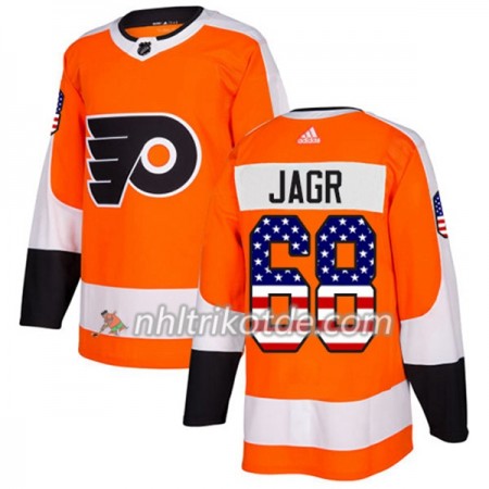Philadelphia Flyers Trikot Jaromir Jagr 68 Adidas 2017-2018 Orange USA Flag Fashion Authentic - Herren